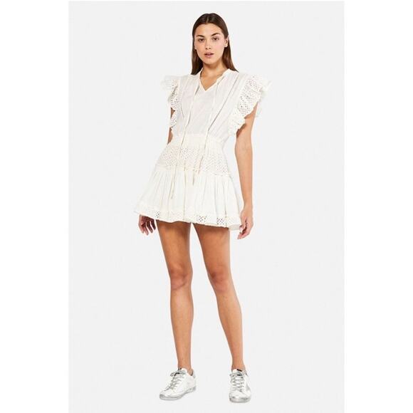 Misa Los Angeles Sarika Mini Dress White Ivory Size Medium - Picture 5 of 16